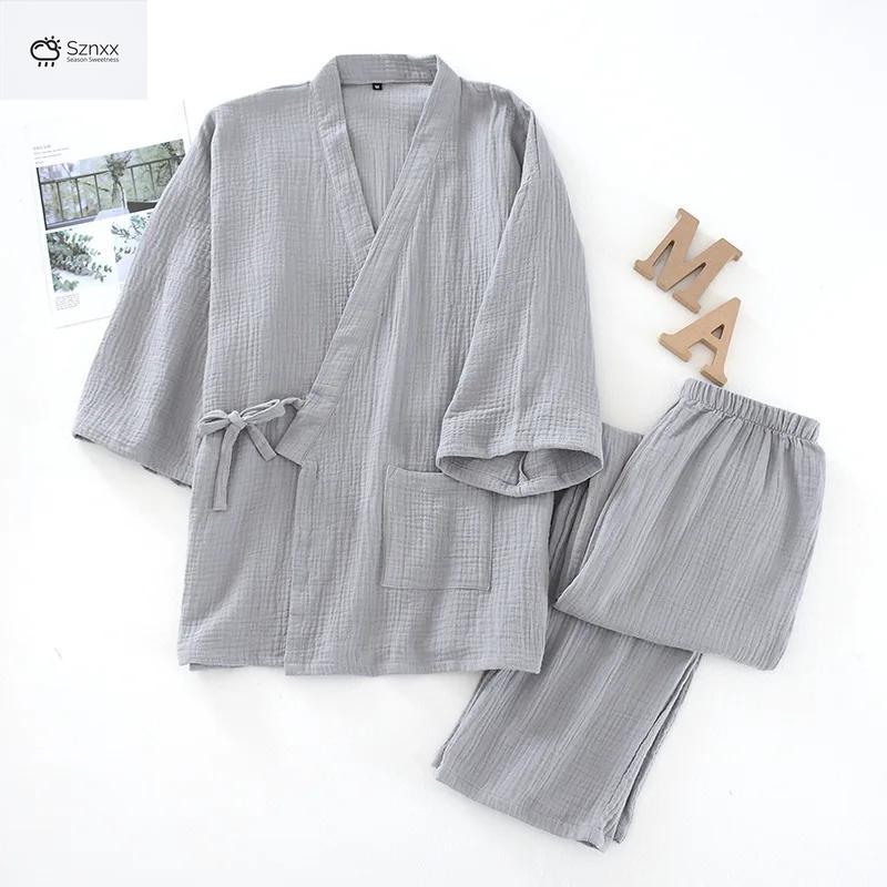 Japanese Cotton Couple Yukata Pajama Set
