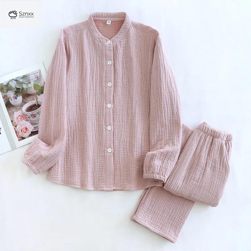 Minimalist Cotton Crepe Couple Pajama Set