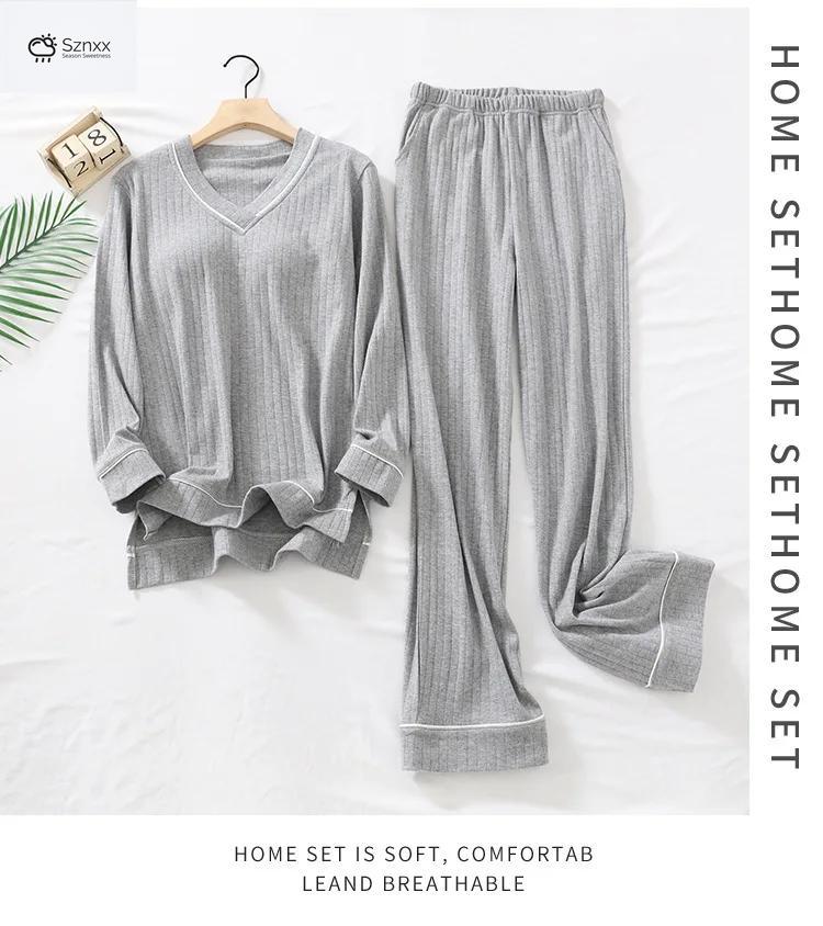 Soft Knit Cotton Pajama Set With Relaxed Fit