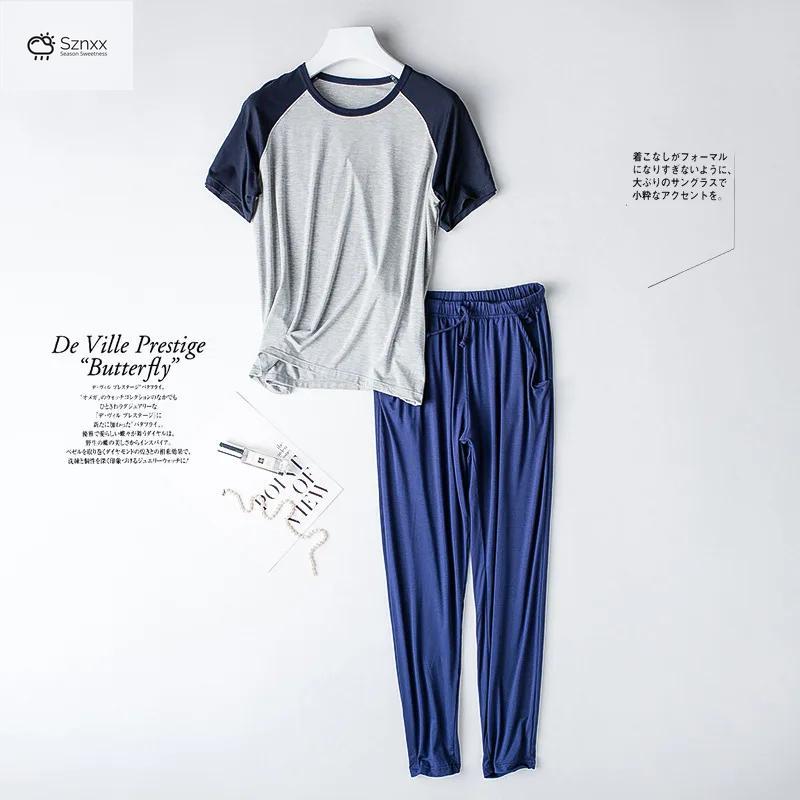 Womens Modal Short-sleeve Pajama Set Lightweight Breathable