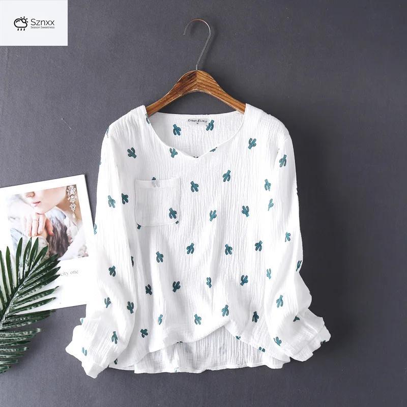 Japanese Crepe Cotton Long-sleeve Lounge Pajama Set