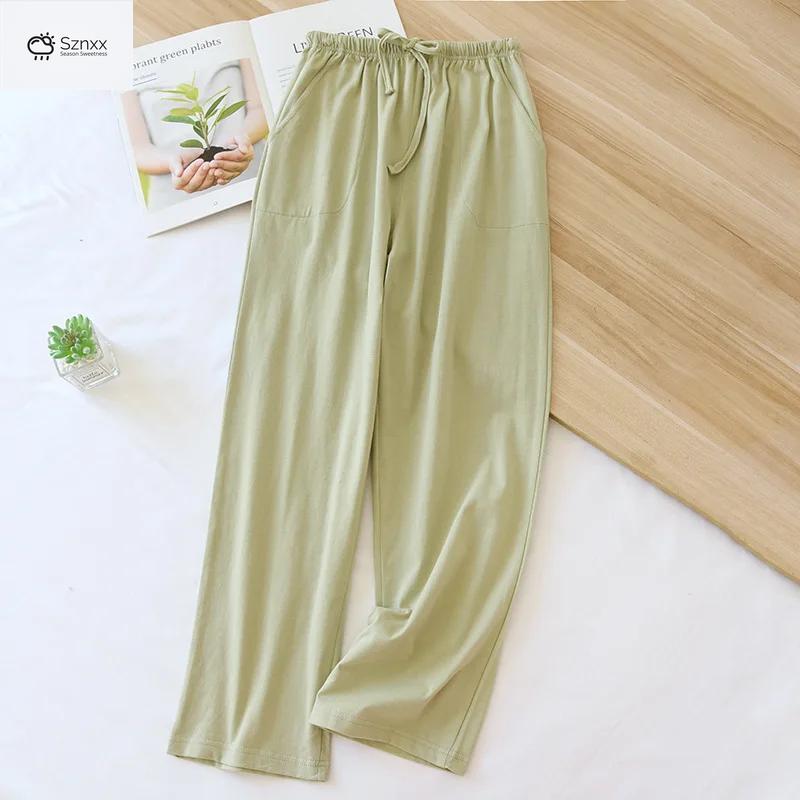 Soft Breathable Cotton Knit Lounge Pants