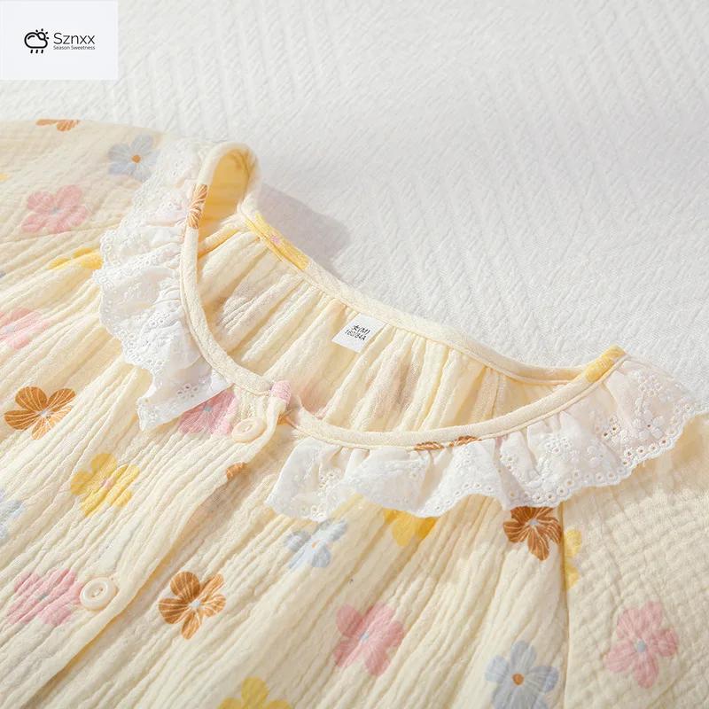 Sweet Crepe Cotton Long Sleeve Pajama Set