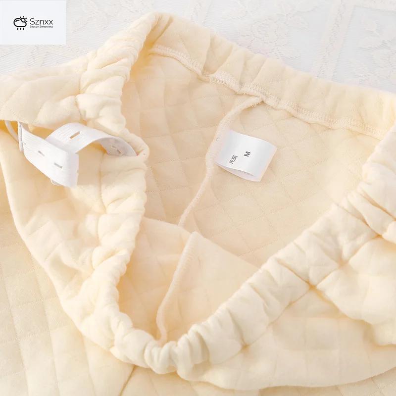 Cozy Padded Nursing Pajama Set With V-neck Cardigan