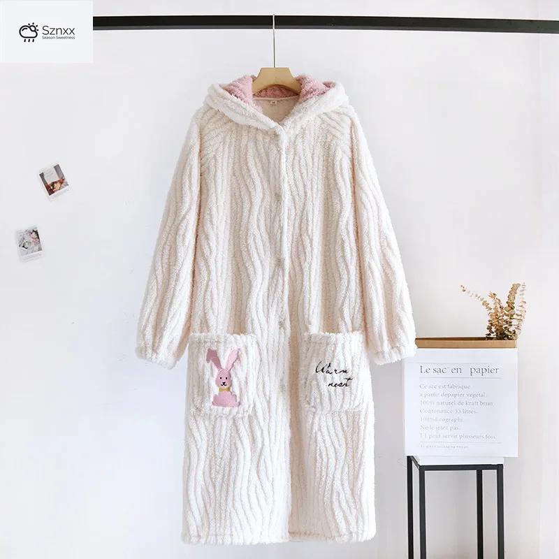 Cozy Flannel Womens Winter Nightgown Gown