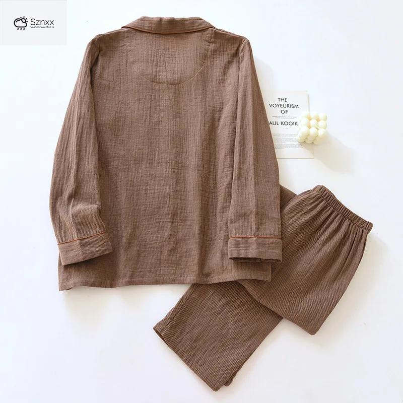 Soft Cotton Couple’s Long Sleeve Pajama Set