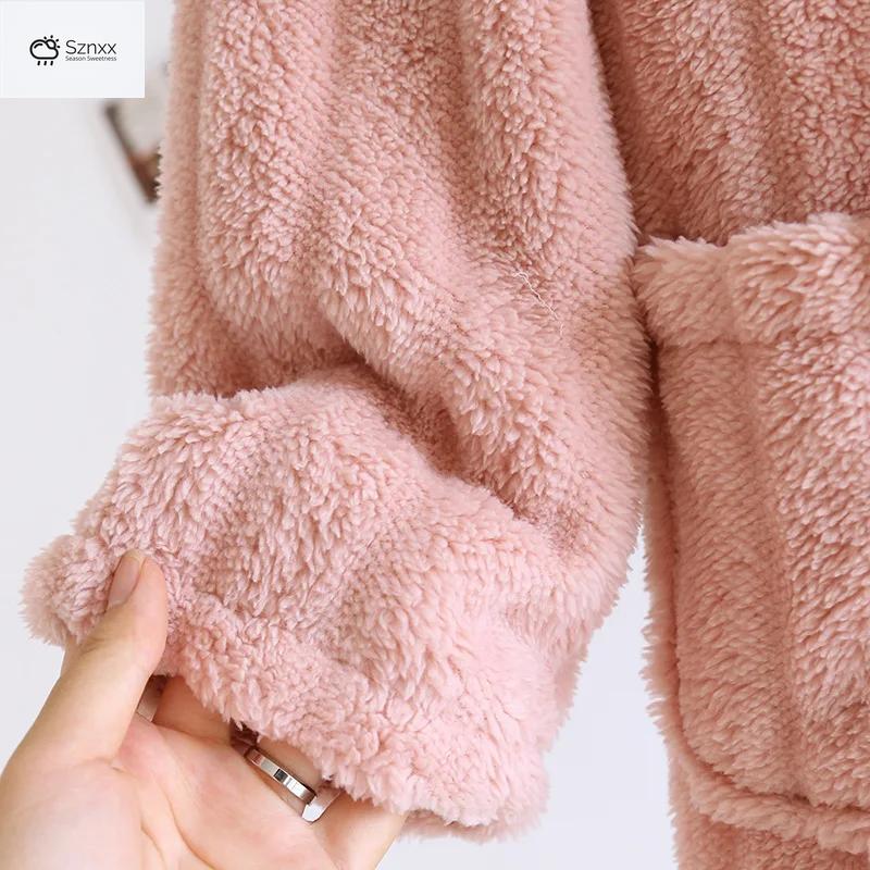 Cozy Flannel Couple Pajama Set Thickened Long-sleeve