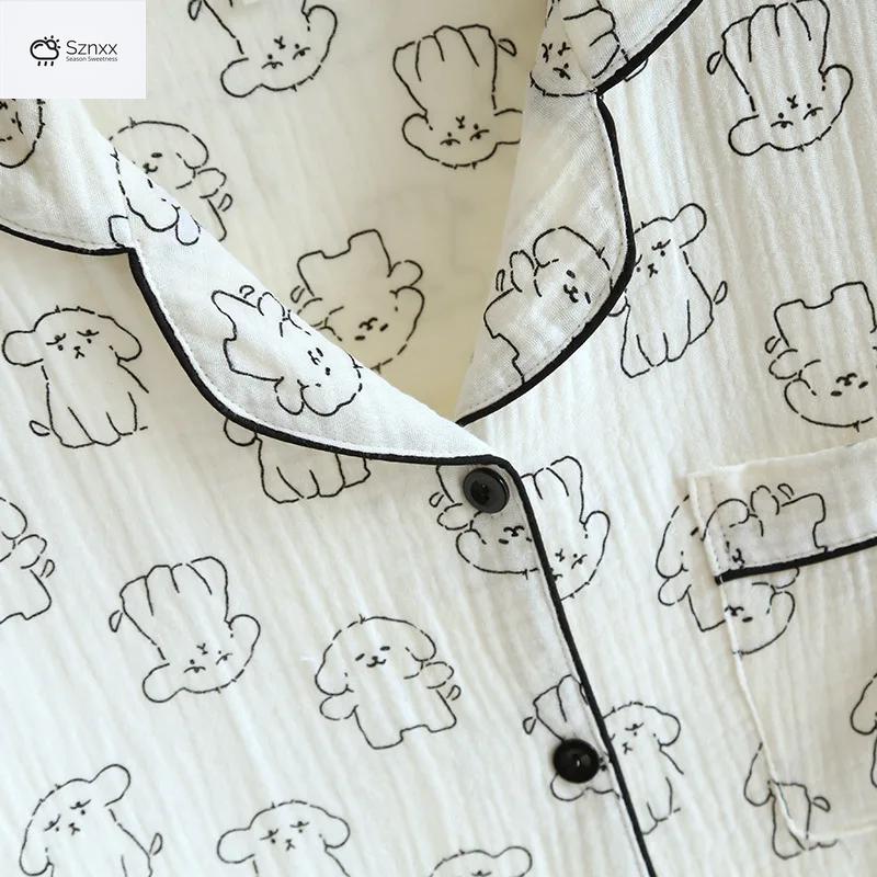 Soft Cotton Crepe Printed Pajama Set For Women