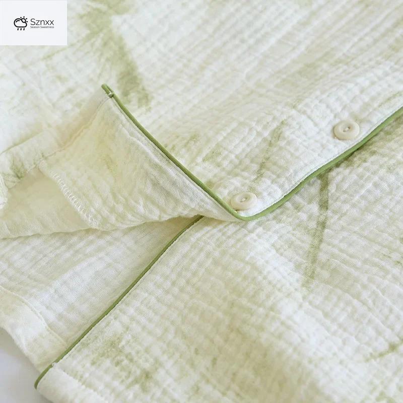 Womens Cotton Crepe Loose Pajama Set