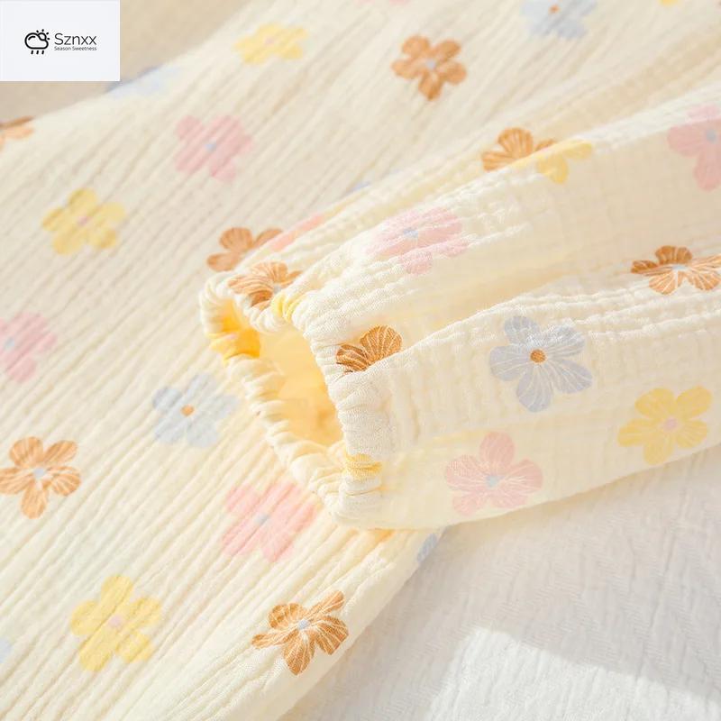Sweet Crepe Cotton Long Sleeve Pajama Set
