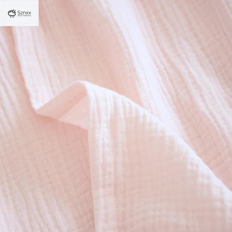 Japanese Cotton Crepe Kimono Pajama Two-piece Set