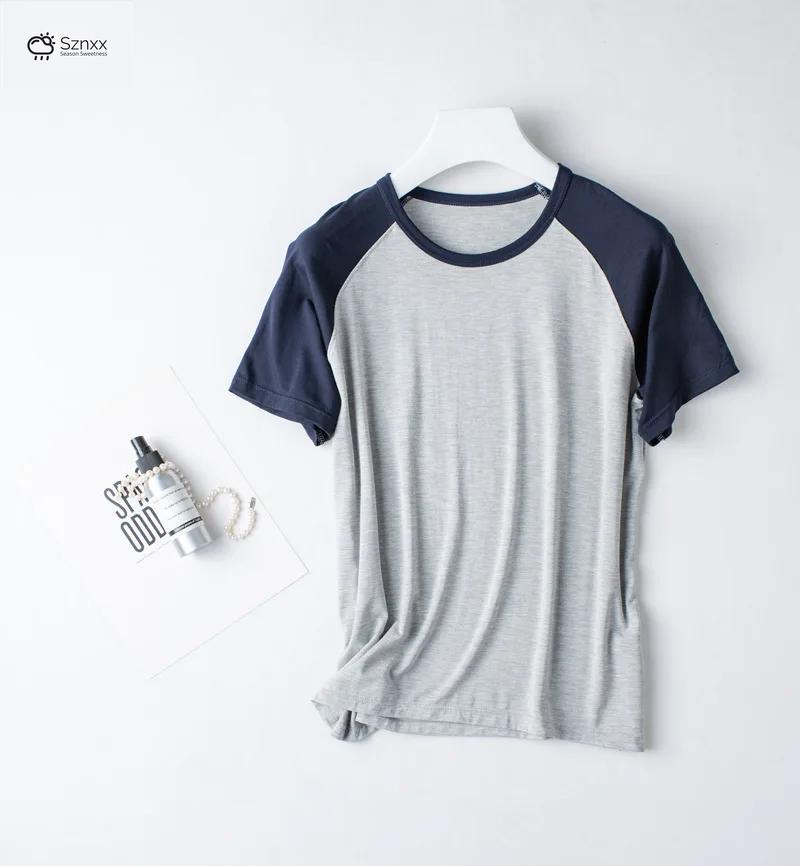 Womens Modal Short-sleeve Pajama Set Lightweight Breathable