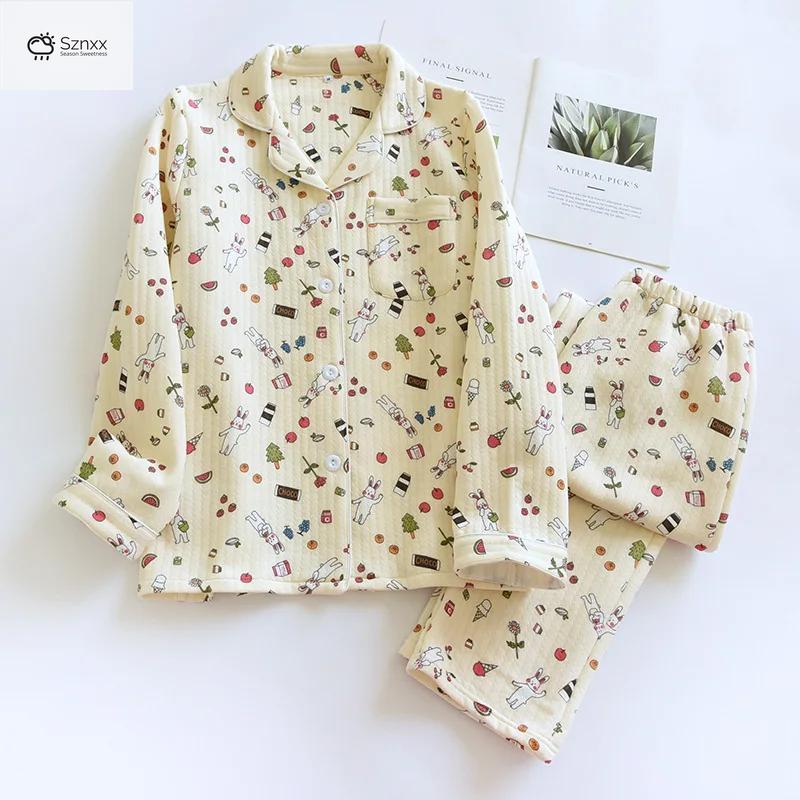 Cozy Layered Cotton Long-sleeve Pajama Set