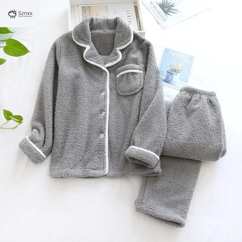 Cozy Plus-size Wool-blend Lounge Pajama Set