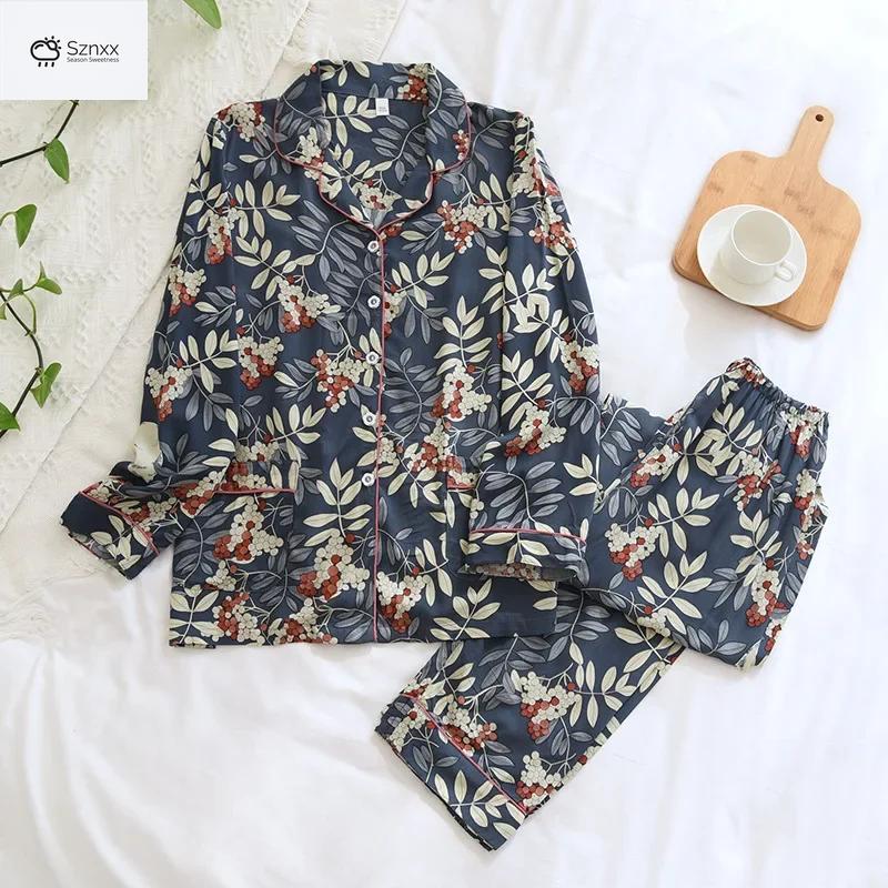 Soft Cartoon Viscose Long-sleeve Ladies Pajama Set