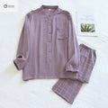 Japanese Cotton Crepe Couple Pajama Set Long-sleeve