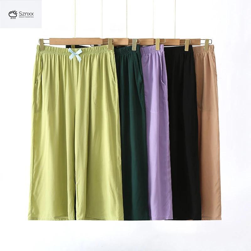 Soft Viscose Blend Womens Casual Capri Lounge Pants