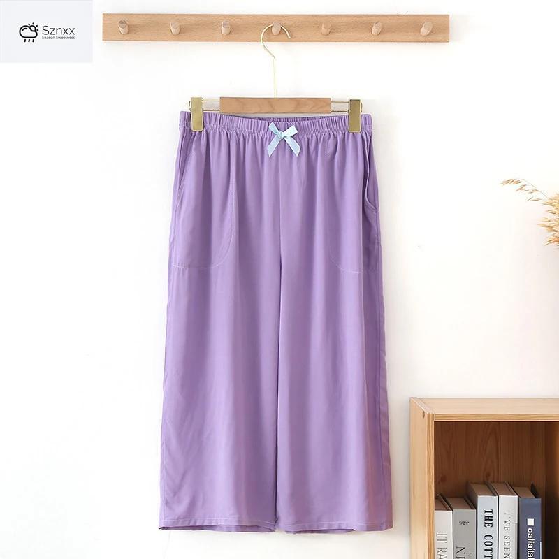 Soft Viscose Blend Womens Casual Capri Lounge Pants