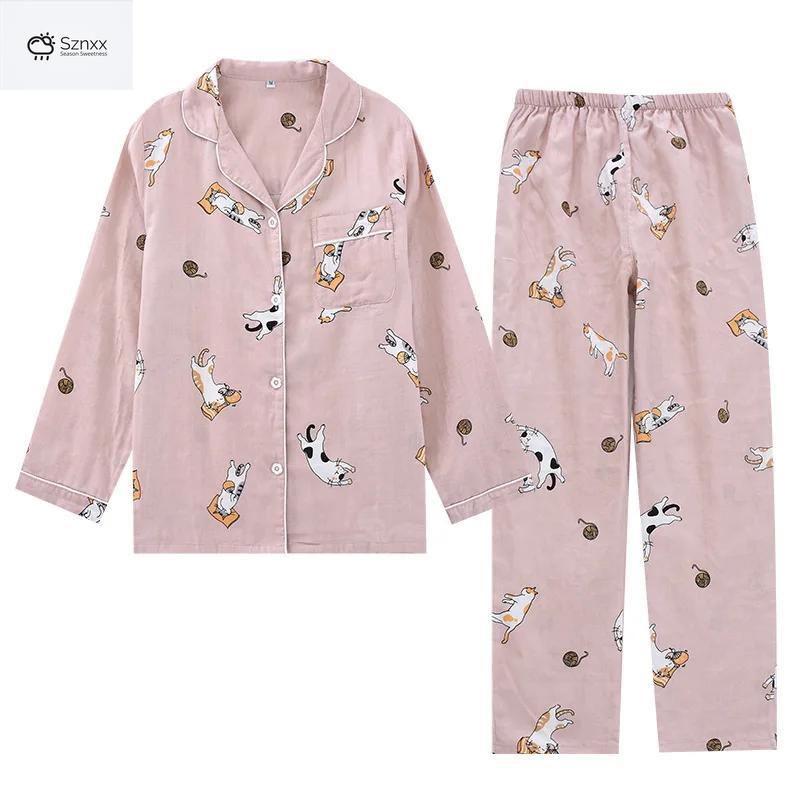Cozy Cotton Gauze Couples Lounge Pajama Set