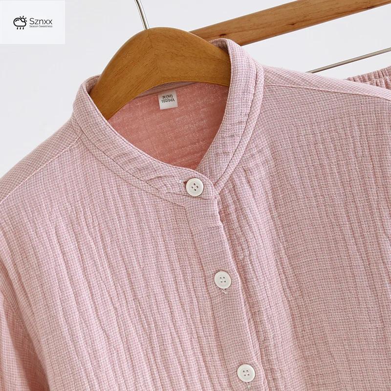 Minimalist Cotton Crepe Couple Pajama Set