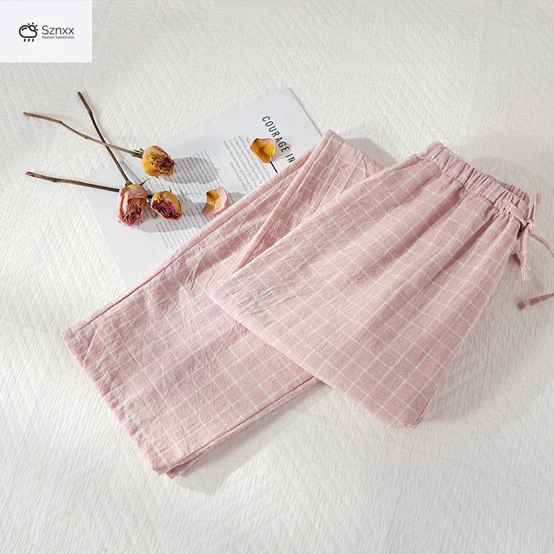 Breathable Loose Cotton Summer Lounge Trousers