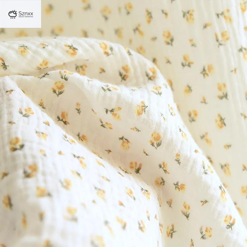 Floral Cotton Crepe Short Sleeve Summer Nightdress
