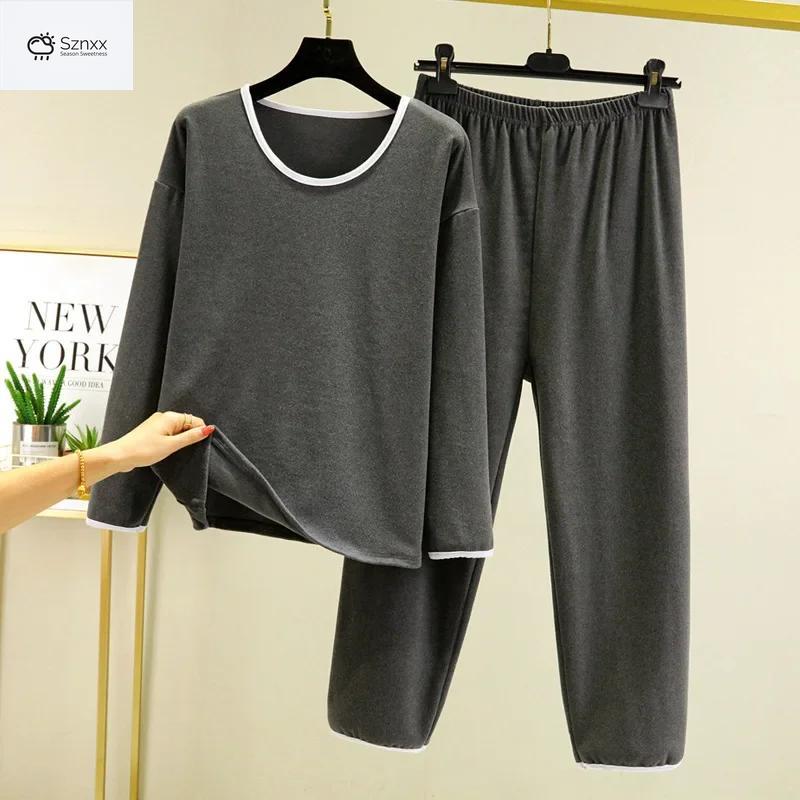 Cozy Womens Long-sleeve Pajama Lounge Set