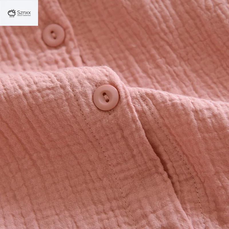 Couple’s Crepe Cotton Long-sleeve Pajama Set