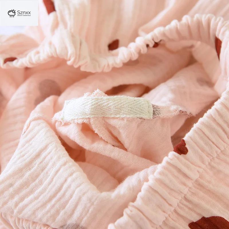 Soft Cotton Crepe Long Sleeve Pajama Lounge Set
