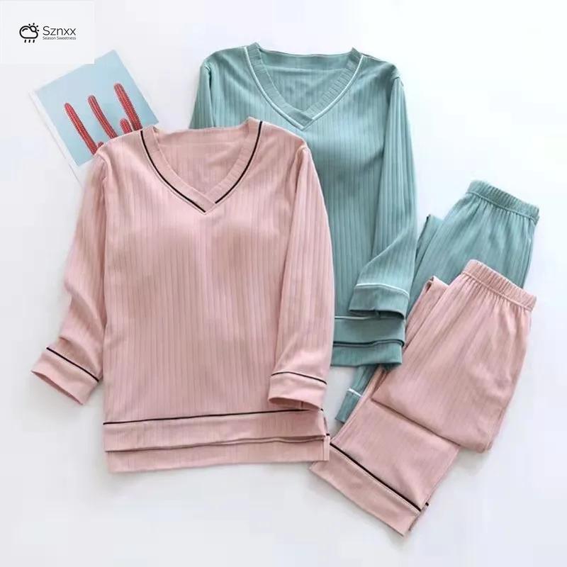 Soft Knit Cotton Pajama Set With Relaxed Fit