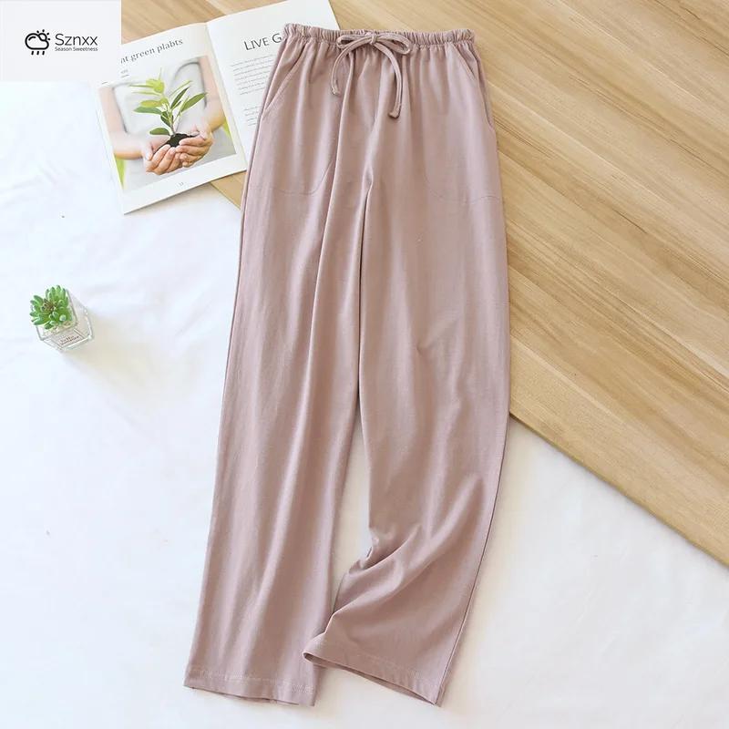 Soft Breathable Cotton Knit Lounge Pants