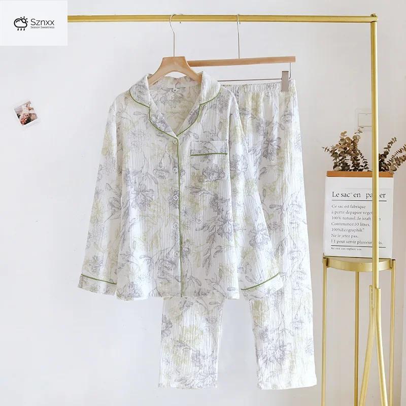 Japanese Crepe Cotton Floral Pajama Set