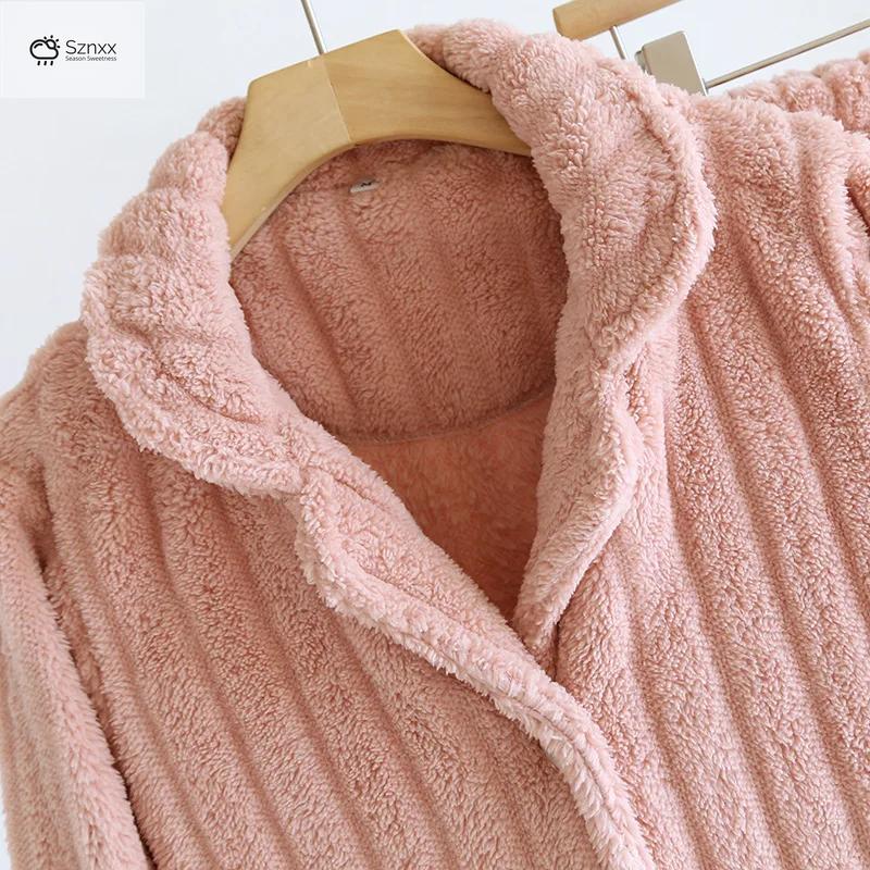 Cozy Flannel Couple Pajama Set Thickened Long-sleeve