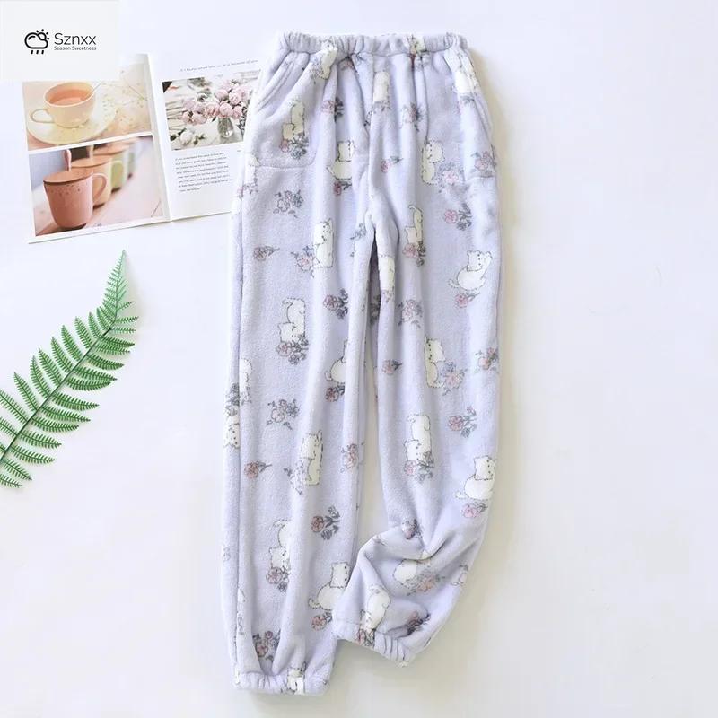 Cozy Cartoon Flannel Lounge Pajama Pants