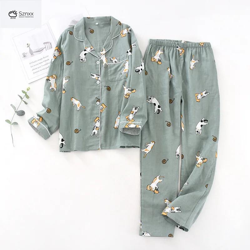 Cozy Cotton Gauze Couples Lounge Pajama Set